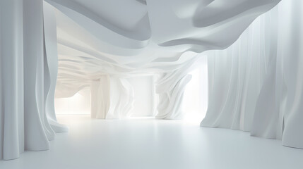 Abstract white interior