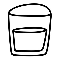 Doodle menu food restaurant line Black white sticker note planner