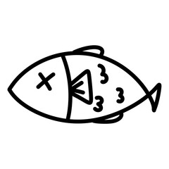 Doodle menu food restaurant line Black white sticker note planner