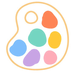 Palette colorful pastel cute fuffy