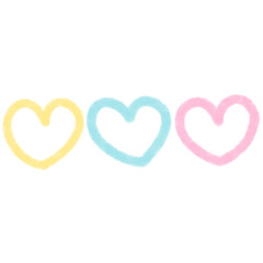 Heart Line Colorful Illustration Icon Collection Shape Office Worker Draw Doodle Cute Decoration