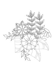 Flower mandala illustration. Oriental pattern, vintage decorative elements Easy mandala kaleidoscope pattern on white background 
Adult coloring page 