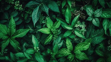 Green foliage background
