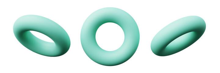 3d Torus or Ring Tosca, realistic rendering of 3d geometry shape object © Cangbacang