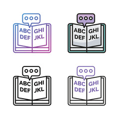 Study icon design in four variation color