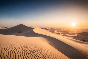Fototapeta na wymiar sand dunes in the desert AI Generated 