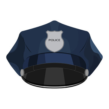 policeman hat on white transparent background (PNG file)
