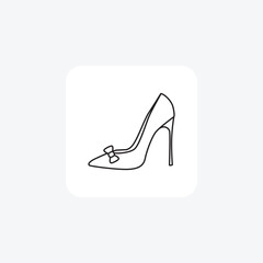  Bow Shoes Feminine Accents Simple and sleek Flat Icon Design on White background


