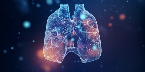 Human lungs and bronchi, Lungs Anatomy, generative Ai - obrazy, fototapety, plakaty