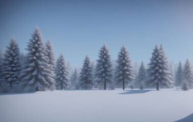 Winter Christmas mood. Winter landscape. Ai generated technology