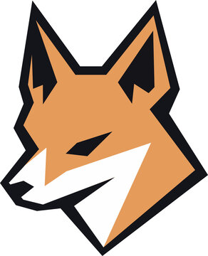 creative fox animal modern simple design concept logo