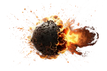 Foto auf Alu-Dibond fire ball boom isolated © Tony A