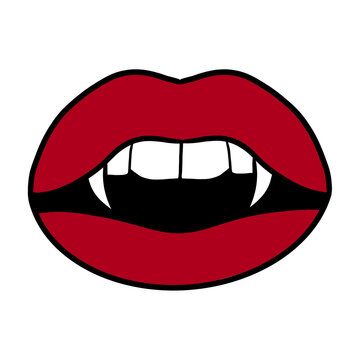 Red Sexy Vampire Lips