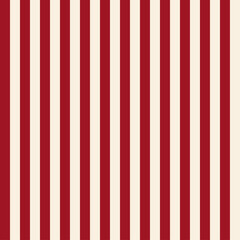 Retro wallpaper with red and beige stripes.