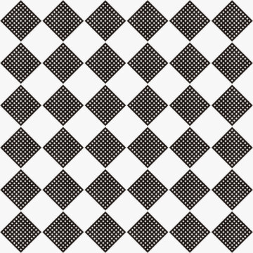 Seamless geometric pattern of diamonds, black and white.