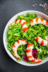 salad crab stick meal food snack on the table copy space food background rustic top view