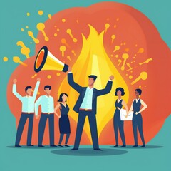 Killer Marketing Strategy Announcement concept illustration. Generative AI.