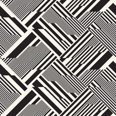 Monochrome Glitch Effect Textured Checked Pattern