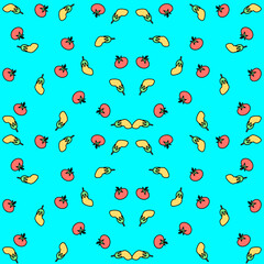 seamless background with tomato