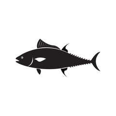 Tuna Fish and Sea Animal Entity Silhouette