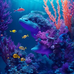 coral reef and fish