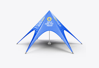Piramidal Fabric Display Tent Mockup