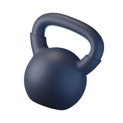 Obraz na płótnie Canvas Fitness and Gym 3D Icons Kettlebell