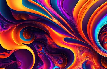 Fototapeta premium Abstract Background wallpaper of vibrant colors blending and merging together in an abstract pattern