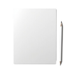 Blank White Sheet Of Paper Mockup. Top View. Ai Generative