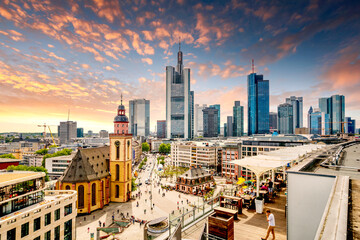 Skyline, Frankfurt am Main, Hessen, Deutschland 