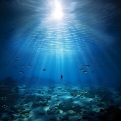 Obraz premium Scuba diving in the sea