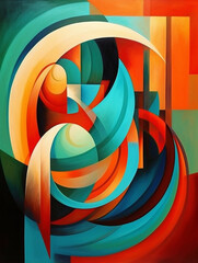abstract background with spiral, ai generated
