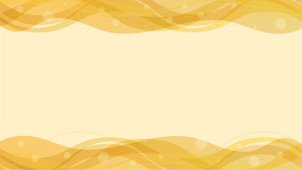 波のようなゴールドのフレームのベクター背景画像