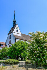 St. Chrischona, Kirche, Gemeinde, Bettingen, Riehen, Basel, Wanderweg, Landwirtschaft, Sommer, Sommertag, Sommerspaziergang, Schweiz