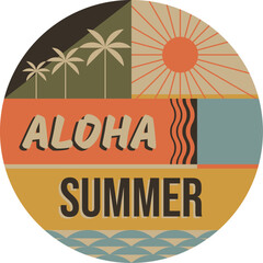 Summer Quotes in Retro Geometric