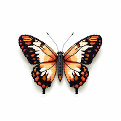 pixelated butterfly robot, futuristic animation, ai generated