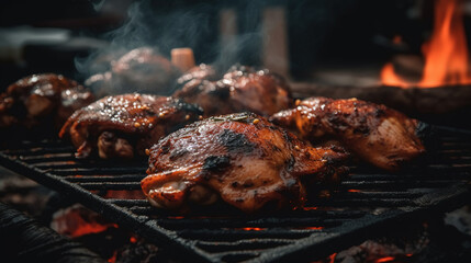 Grilled chicken barbeque
