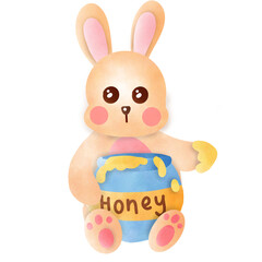 Obraz premium Bunny rabbit honey sweet bunny
