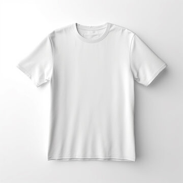 3D rendered White T-shirt with copy space mockup - ai generative