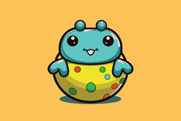 Cute Frog Cartoon Mascot Character Vector Icon Illustration Design