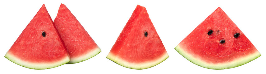 watermelon slices isolated, Watermelon macro studio photo, transparent png, collection, PNG format,...