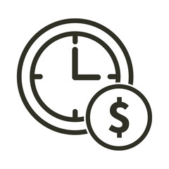 Money time vector icon design