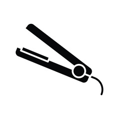hair iron icon vector design template in white background