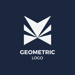 Fototapeta premium M emblem logo style vector for your design. Simple creative M geometric sign