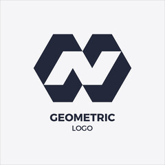 logo letter N Geometric Monogram with unique designs