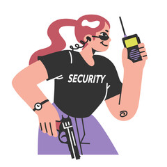 Bodyguard. Surveillance and protection of a customer or an object.