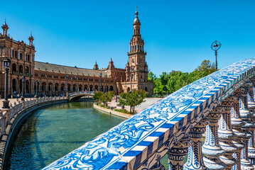 Fototapeta premium Detail of Plaza de Espana in Seville ( Spain )