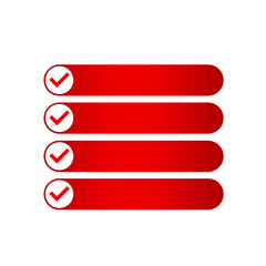 Obraz premium red checklist bar in square banner