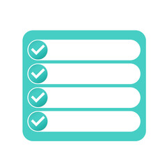 Obraz premium green mint checklist bar in square banner