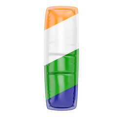 Balloon I Font Indian color of flag